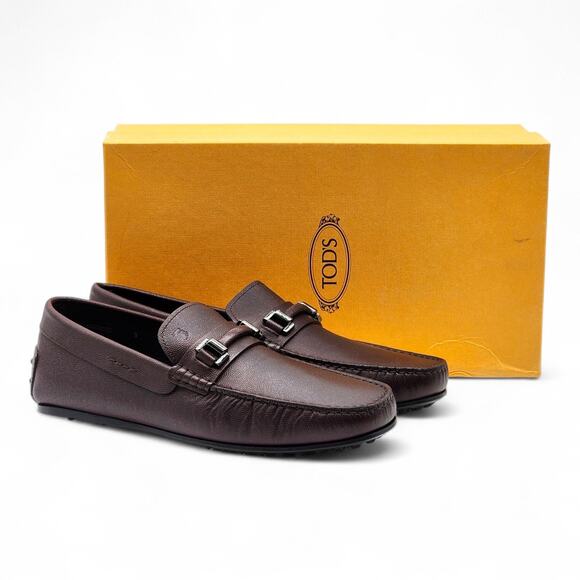Tod’s Gommino Driving Men’s Leather Loafers Brown UK 9 US 10.5 - New $695 - Picture 1 of 7